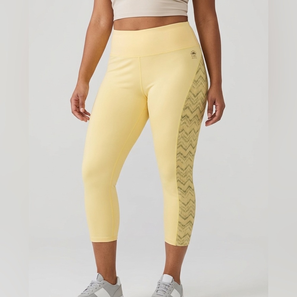 C&C California Yellow Leggings with Side Detail